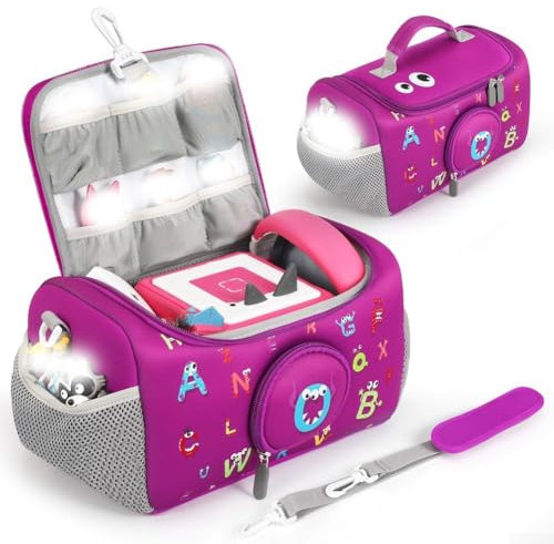 Hasaller Étui de transport en nylon avec poignée pour lecteur audio Toniebox - Violet