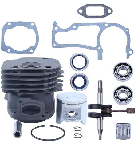 BEUAOCK Piston Kit Compatible With Husqvarna 365, 365 EPA/Special Compatible With Chainsaw, 48mm Cylinder Kit, 503691072, 503 72 91 72