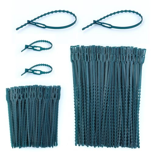 220 Stück(2 Größen)Grün Pflanzenbinder ,Pflanzenbinder Verstellbare, Pflanzen Kabelbinder,Pflanzenband Befestigung Pflanzenbefestigungen Multifunktional Anbinden für Gartenpflanzen Wachstum Pflege