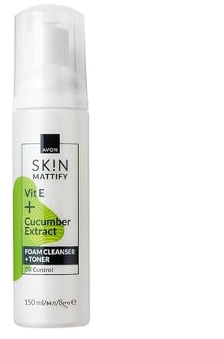 Avon Sk!n Mattify Reinigungsschaum+Gesichtswasser, Vit.E & Gurkenextrakt, 150 ml