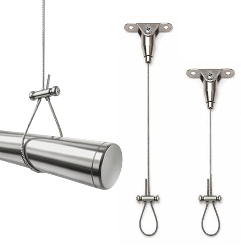 2er-Pack Duschvorhangstangen-Halterungen Für L- Und U-Förmige Stangen, Verstellbar Bis Zu 150 Cm, Robust Und Langlebig Aus Rostfreiem Edelstahl (Verhindert Durchhängen)