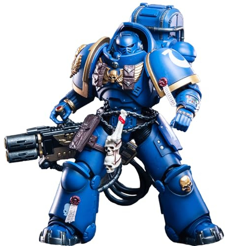 TOYVERSE JOYTOY 1/18 Actionfigur Warhammer 40,000, Space Marine 2, Ultramarines Heavy Artificer Armor with Relic Multi-Melta, Mobile Gelenke Charaktermodell, 15+