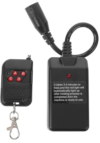 Kabellose Fernbedienung für Nebelmaschine, 4-tasten Sender 400w 500w 900w | Zubehör für Bühnennebel und Schneemaschinen, Kunststoff Metall Ausführung, Schwarz, für Events und Touren