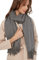 MaaMgic Sciarpa con Frange in Tinta Unita da Donna Morbida e Soffice di Misto Cotone per Autunno Invernale 200 * 70cm, Grigio