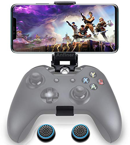 Anfiner Faltbare Handy-Halterung/Smartphone-Klemme/Spiele-Clip für Microsoft Xbox One/Xbox One S/Xbox One X/Steelseries Nimbus Wireless-Bluetooth-Controller