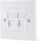 rhinocables CAT6A Ethernet Faceplate Single 1-Port/Double 2-Way RJ45 Socket Wall Plate for Ethernet Cable Networking (1, 2 Port)