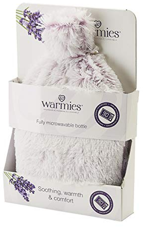 Warmies Microwavable Bottle, Microwavable Heat Pad with French Dried Lavender, Microwavable Marshmallow Pink Colour