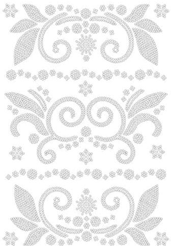 Ideen mit Herz Bügelstrass-Design | Strass-Applikation zum Aufbügeln | Bügelbild aus Strass | DIN A4 (Ornamente 7)