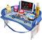 Erlsig Kinder-Reisetablett für Autositz, Aktivitäts- und Spieltablett, Organizer für Kinder und Kleinkinder, Schoßschreibtisch mit Tablet-Handyhalterung, wasserdicht und faltbar (Blau)