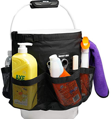 Seau Idea Organiseur pour outils de jardin pour seau de 1,9 à 1,9 l (Noir)