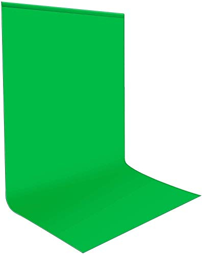 Fond de Photo écran Vert 1,8x2,8m, Bonvvie Fond Studio Photographie Anti-Rides Fond de Mousseline Verte, utilisé pour Studio Photo vidéo, TV, Zoom, Youtube, réunion en Ligne