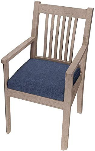 chilly pilley Stuhlkissen Gartenkissen Gartenstühle Stuhlauflage Stuhlpolster Sitzkissen Abnembar Bezug Mit Reißverschluss Auflage Set Garten Kissen (4er Set 40x40x5, Blau)