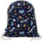 HECKBO Bolsa de Deporte para Niña y Niño, Diseño de Dinosaurios, 40x32 cm, Mochila de Guardería, Bolsa de Tela