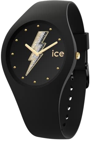 Ice-Watch - ICE glam rock Electric black - Schwarze Damenuhr mit Silikonarmband - 019858 (Medium)