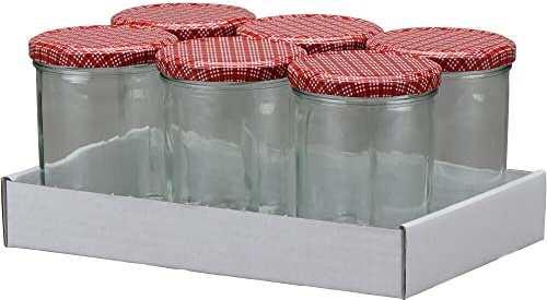 Siena Garden Cucinare Sturzglas, Glas, rot/weiß, 440 ml