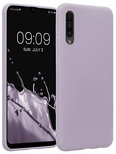 kwmobile Hülle kompatibel mit Samsung Galaxy A50 Hülle - weiches TPU Silikon Case - Cover geeignet für kabelloses Laden - Lavendel