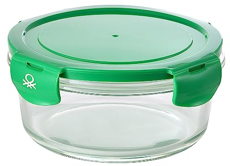 Fiambrera Hermética Benetton 840 ml Verde Plástico Polipropileno Vidrio de Borosilicato