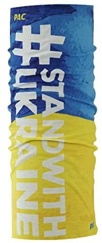 P.A.C. Ukraine #standwithukraine PEACE Original Multifunktionstuch - Outdoor, nahtloses Halstuch, nachhaltig, Unisex
