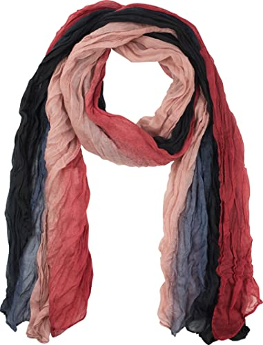 fashionchimp Damenschal mit modischen Farbmuster-Design in Crash-Optik, Multi-Color, feine Stoffqualität, Allseason Schal (Schwarz-Rot)