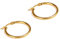Lieson Ohrringe Kreis Edelstahl, Creolen Ohrringe Gold Ohrstecker Einfach Rund 30MM