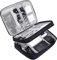 Organizzatore di elettronica, accessori elettronici a doppio strato, organizer per cavi da viaggio, borsa per cavi, iPad (fino a 9.7 pollici), caricabatterie, telefono, Nero , Organizer per borse