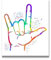 Druckposter mit Aufschrift I Love You, Aquarell auf weißem Handsignal, ungerahmt, 35,6 x 27,9 cm, ideal für Büro, Arbeitsplatz, Zuhause, Schlafzimmer und Klassenzimmer, tolle Dekoration
