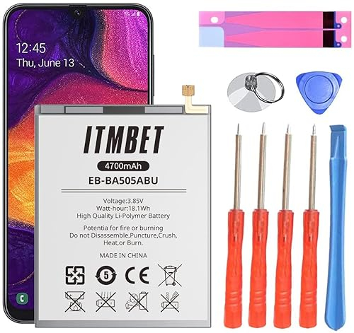 4700mAh Akku für Samsung Galaxy A50 A505F A30 A305F EB-BA505ABU mit Hoher Kapazität, Ersatzakku für Samsung GalaxyA50s (A507F), Galaxy A20 (A205F) mit Professionellem Reparatur Toolkit