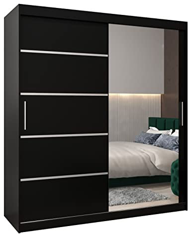 ABIKSMEBLE Armoire Porte coulissante Miroir Verona 2 - Dressing Chambre Adulte - Penderie Vetement Dressing - Garde Robe - Placard Chambre - Armoire 2 Portes - Closet