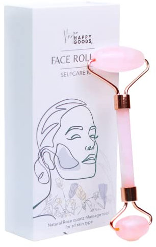 [Hochwertig] Jade Gesichtsroller I Rosenquarz Jade Gesichtsroller Rosenquarz für Gesichtsmassage inkl. Geschenkbox