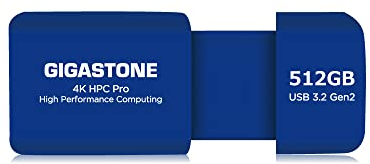 GIGASTONE 512GB Hochleistungs SSD Flash-Laufwerk, Z80 USB 3.2 Gen 2, 1000MB/s Hyper Speed, Capless, Datenspeicherung, Backup für PC/Mac, USB 2.0/3.0/3.1 Kompatibel