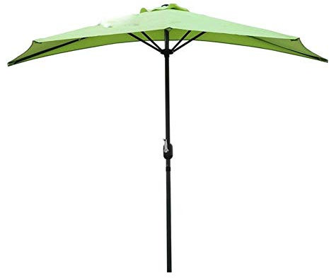 Sonnenschirme für den Garten im Freien, Sonnenschirme, 2,7 m, Garten, Balkon, Halbschirm, halbrund, mit Kurbel, Sonnenschutz, halbrund, rund, für Außenterrasse, kleine Terrasse good