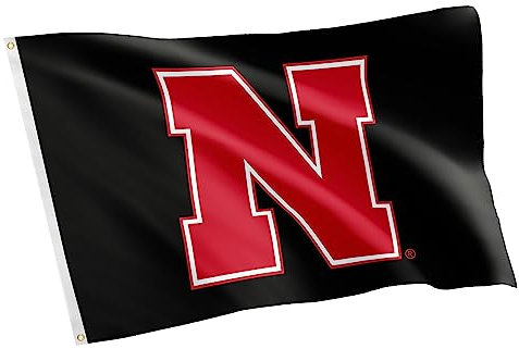 Desert Cactus Flagge der Universität von Nebraska, Huskers, GBR NU Huskers, 100 % Polyester, für drinnen und draußen, 7,6 x 12,7 cm (Stil Z)