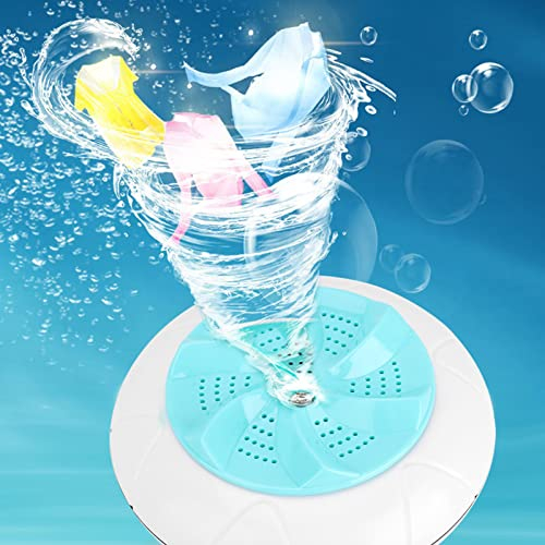 ANGGREK Mini Laveuse et Essoreuse Combo Machine Sécheuse Machines Manuelles Nettoyage Lave-Vaisselle Uniquement Turbo Orula Petit Washright Micro USB Turbine Appareils (Vert)