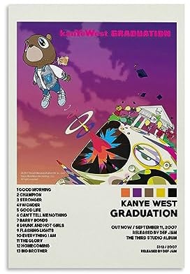 UMCHU Graduation Poster Dekorative Malerei Leinwand Wandkunst Wohnzimmer Poster Schlafzimmer Malerei,Wandkunst Bilddruck Moderne Familienzimmer Dekor 08x12inch(20x30cm)
