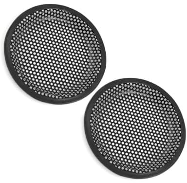 MACHSWON 2PCS Car Universal Metal 6 Inches Car Audio Speaker Sub Woofer Grill Cover Black