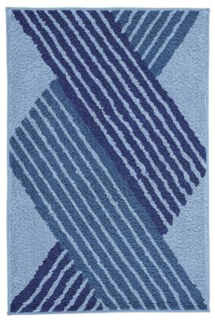 Kleine Wolke Badteppich Cross Mare 80 x 140 cm | OEKO-TEX zertifiziert, rutschhemmende Unterseite, für Fußbodenheizung, maschinenwaschbar, 100% Polyacryl