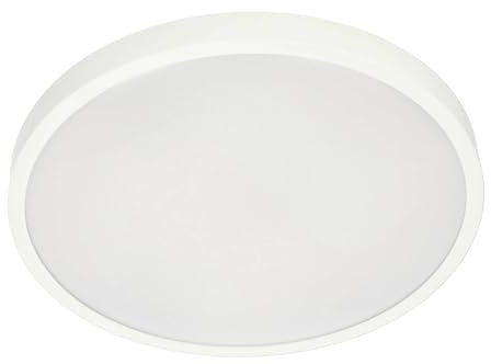 EDO, Deckenlampe LED Deckenleuchte Flach PERETI LED 24W Weißer Ring 35cm, 3000K Warmweiß, 2400lm, badezimmer lampe,ceiling light, plafondlamp, led deckenleuchte, IP44, EDO777615