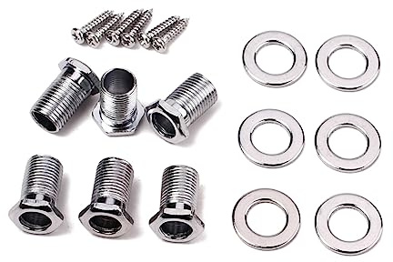 TOYANDONA 6pcs Guitar Tuning Turner Keys Tuners Machine Heads Chrome Acoustic Electric Guitar Parts