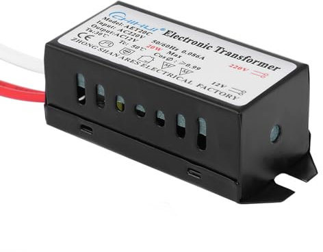 (20W) LED Transformer 220V, 20-50W Power Supply for LED Lamps, Constant Voltage Switching Adapter, for DIY Light Strips, LED Bulbs, and Ring Doorbell
