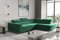 Kaiser Möbel, Ecksofa mit schlaffunktion, mit Bettkasten, Schlafsofa Atom Lux, Designer Sofa, Modern Design Couch, Polsterecke, Freistehend, Stoff Monolith Klasse A, Grün Rechts