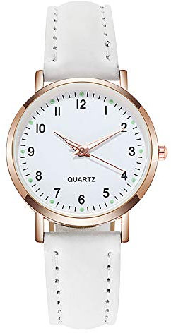 Montre Femme Pas Cher Montre à Quartz Classique, Montre élégante avec Bracelet en Cuir pour Femme/Fille Confortable Cadeau Fete des Meres,H1129