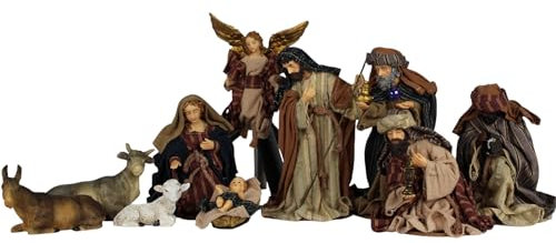 ZICOM Ankleidefigurenset Byzanz, Krippenfiguren klassisch ca. 16cm 10-TLG. Polyresin bekleidet