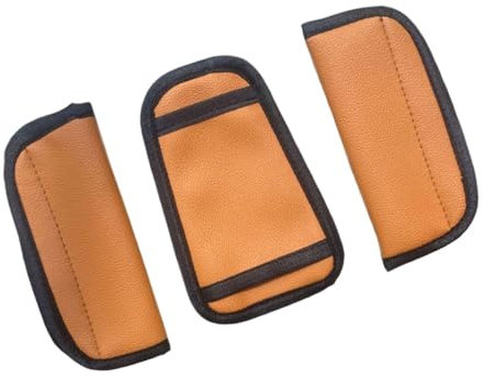 Luwecf Gurtpolster für Kinderwagen mit Schrittunterlage, Braun