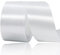 Satinband Weiss 50mm Breit, 23 Meters Geschenkband Weiß Satinbänder Stoff Schleifenband zum Geschenkverpackung, Weihnachten, Bastelarbeiten, Geburtstag und Hochzeitsdekoration