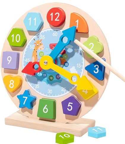 Lernuhr für Kinder mit Zeitangabe, Lernuhr für Kleinkinder - Sichere Lernuhr | Kindergartenspielzeug aus mit magnetischem Design, lehrreich für Kinder ab 3 Jahren, und Mädchen
