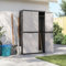 Xichuzi Gartenschrank Grau und Schwarz 97x37x165 cm PP, Geräteschuppen, Gerätehaus, Wetterfest, Outdoor Schrank, Gartenhausschränke, Terrassenschrank - 364203