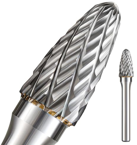Juego de fresas de carburo de 1/4 con vástago de 1/4 con soporte de haya grande, brocas de amoladora, brocas de taladro, brocas de rectificado para metal, accesorios de herramientas rotativas, lima de