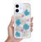 rongki Floral Case for iPhone 11 Clear Case with Real Dried Flower Patterns, Glitter Cute Flowers Design for Women Girls Slim Soft Edge Shockproof Phone Cover for iPhone 11 6.1 (Pink Roland)