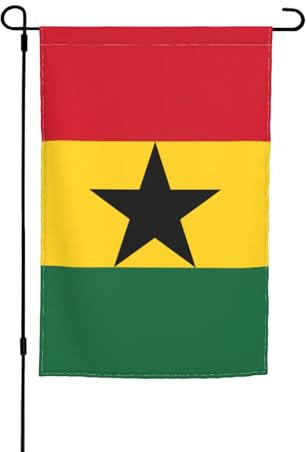 sttung Flagge von Ghana, bedruckt, Gartenflaggen, 30,5 x 45,7 cm, praktische Dekoration für alle Jahreszeiten