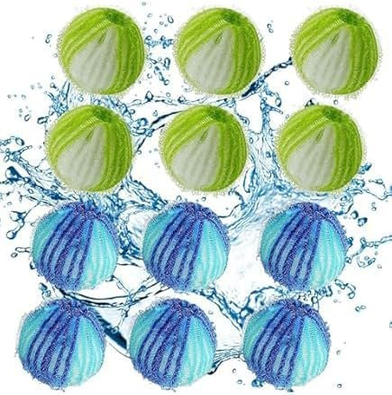 12 PCS Laundry Balls, Pet Hair Remover Washing Machine, Hair Catcher Washing Machine Lint Remover Reusable - Pet Fur Laundry Catcher Hair Remover for Laundry Clothes Bedding (12)